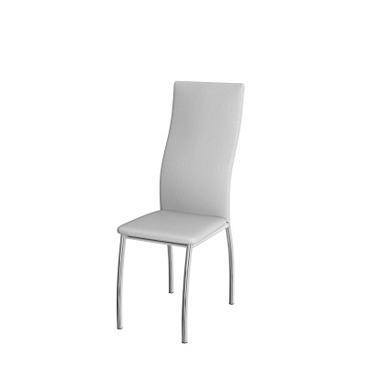 Стул ВВР Версаль белый крокодил/хром, экокожа